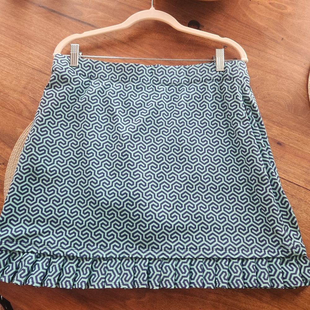 J McLaughlin Blue And Green Skort; Size Large - Picture 4 of 12